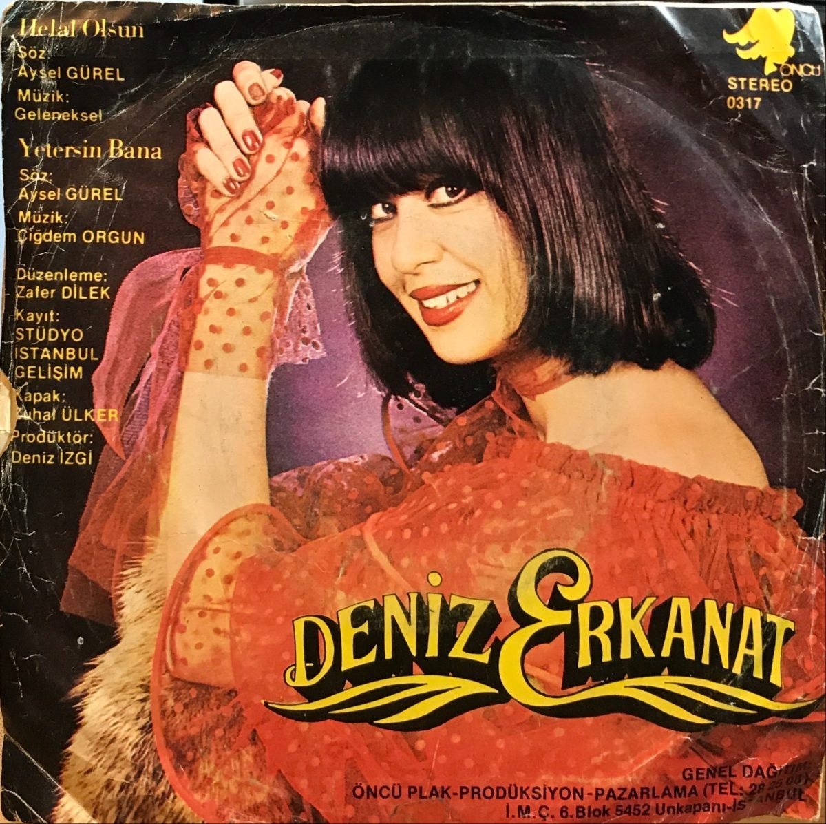 Deniz Erkanat - Yetersin Bana / Helal Olsun 45lik Plak - Görsel 2