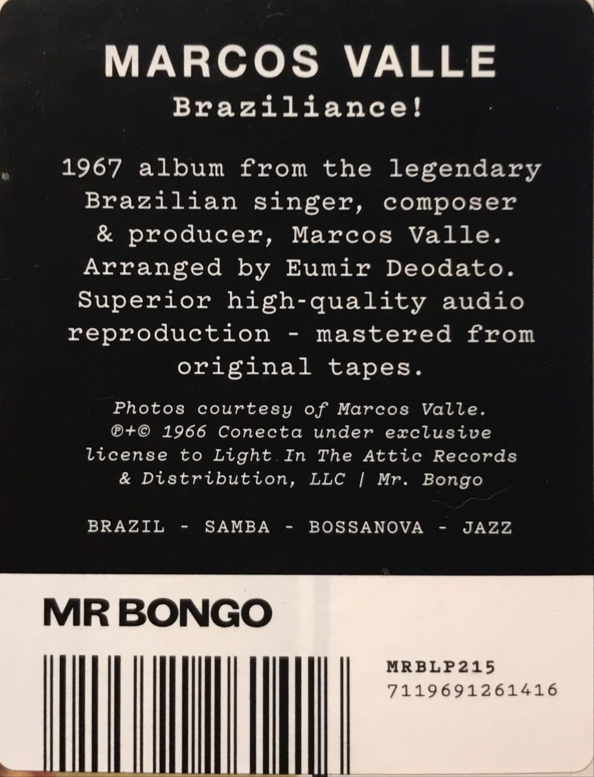 Marcos Valle - Braziliance! LP Plak SIFIR - Görsel 3