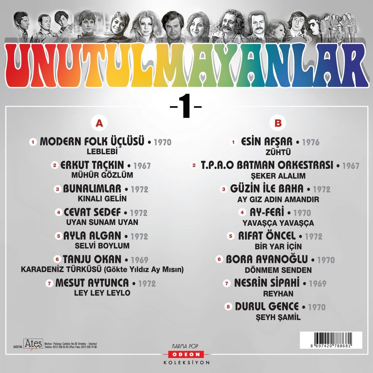 Unutulmayanlar Vol. 1 LP Plak - Görsel 2