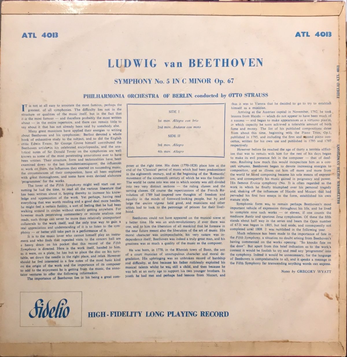 Ludwig van Beethoven - Symphony No. 5 In C Minor LP Plak - Görsel 2