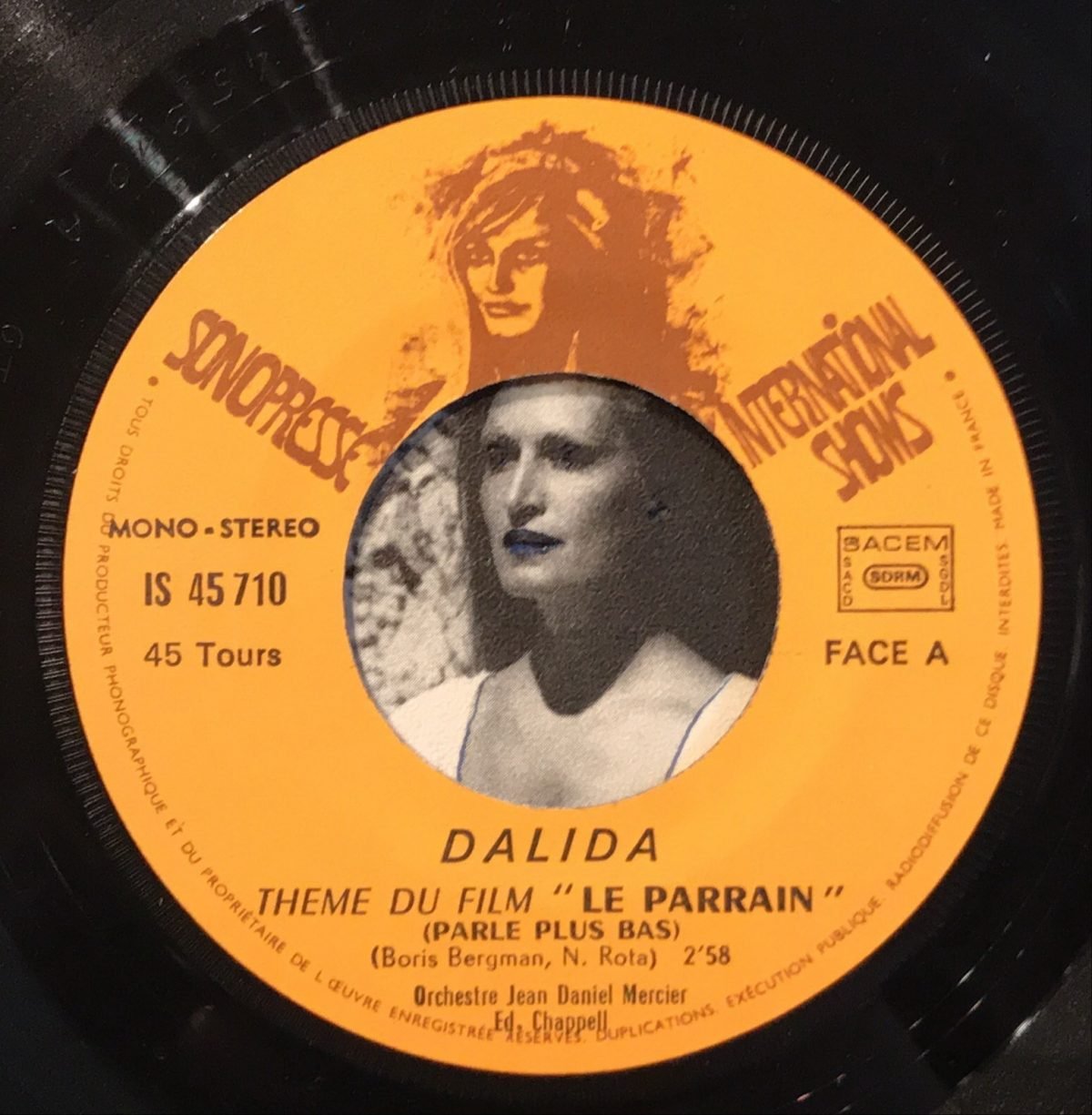 Dalida ‎– Le Parrain 45lik Plak - Görsel 2