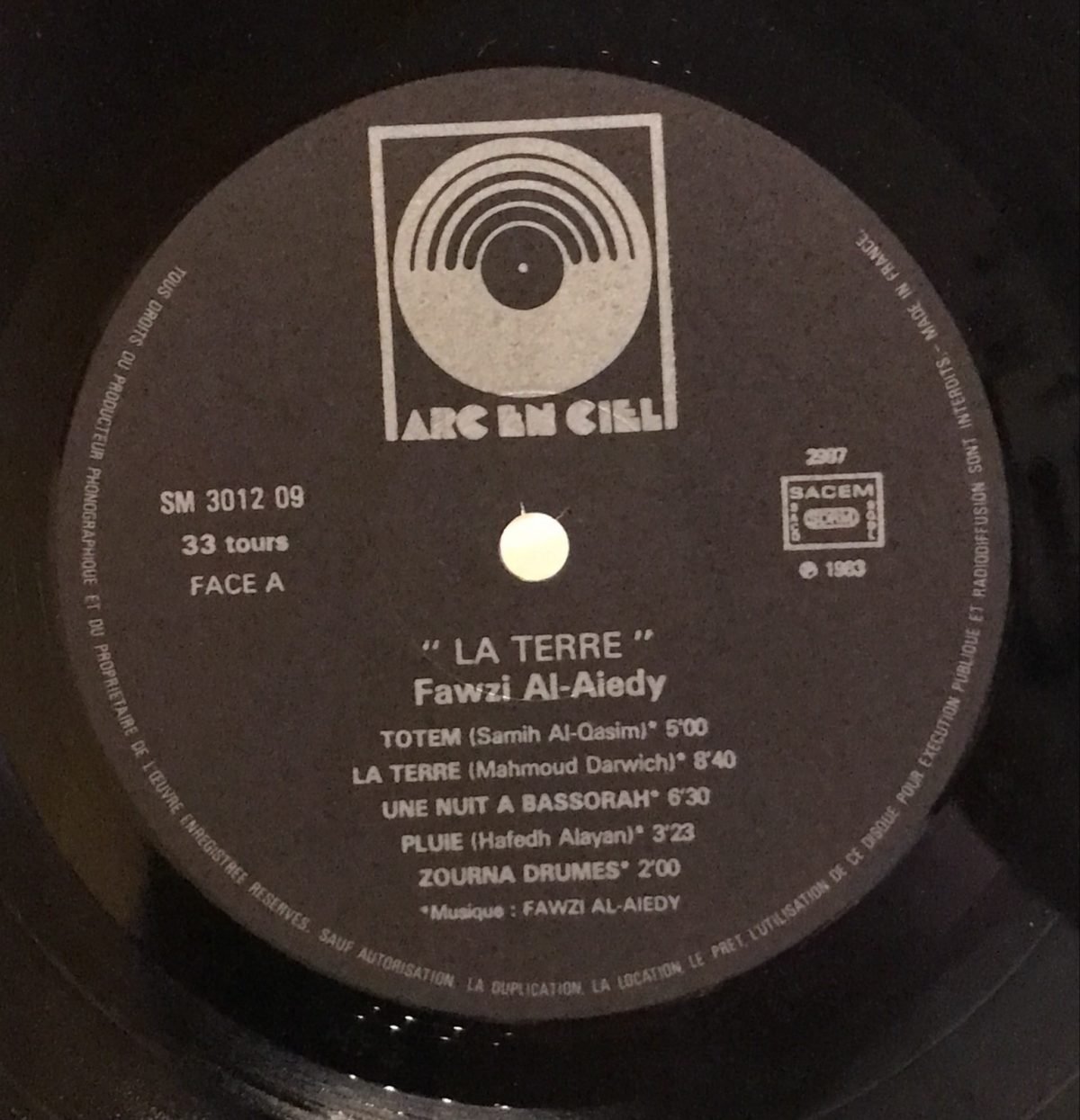 Fawzi Al Aiedy La Terre LP Plak - Görsel 3