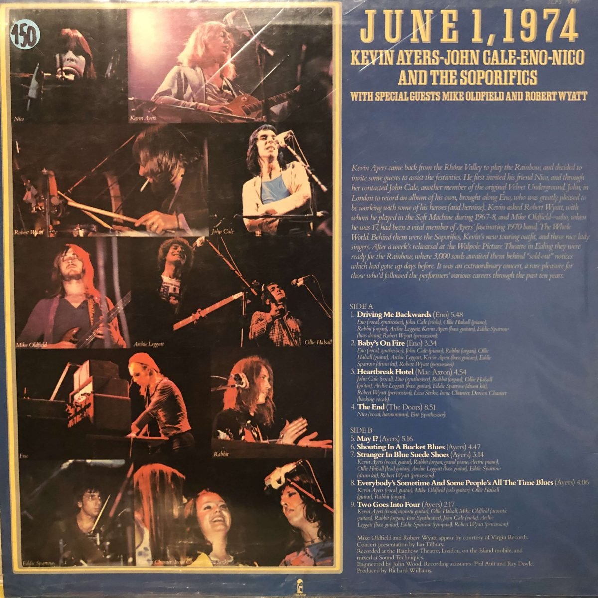 Kevin Ayers John Cale Eno Nico June 1, 1974 Plak - Görsel 2