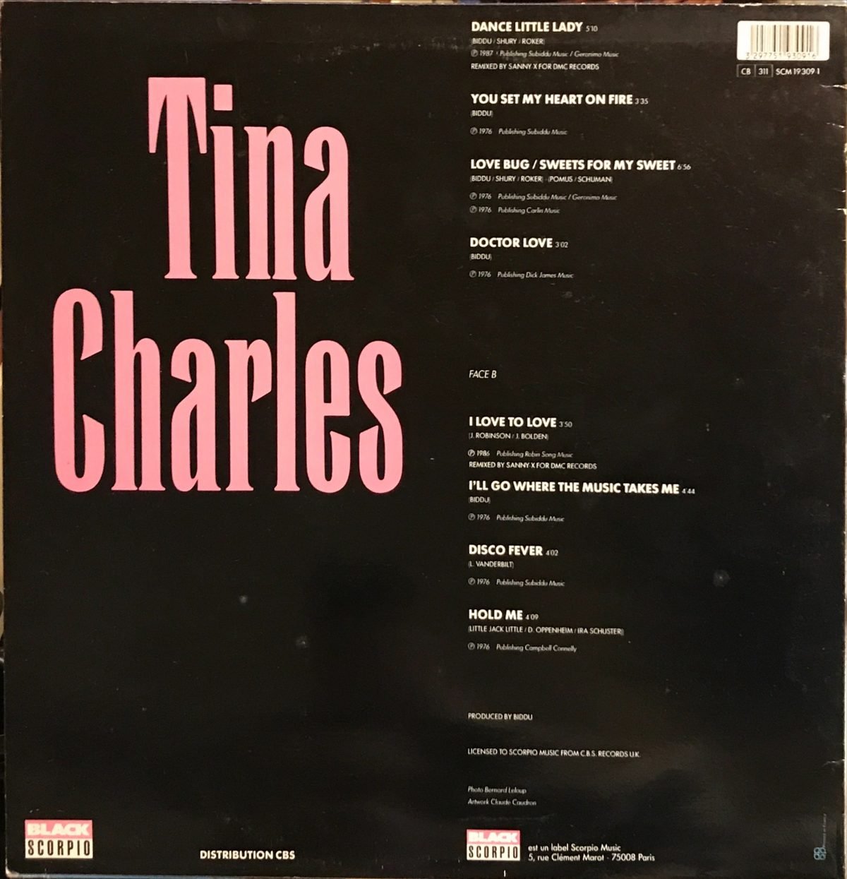 Tina Charles ‎– I Love To Love LP Plak - Görsel 3