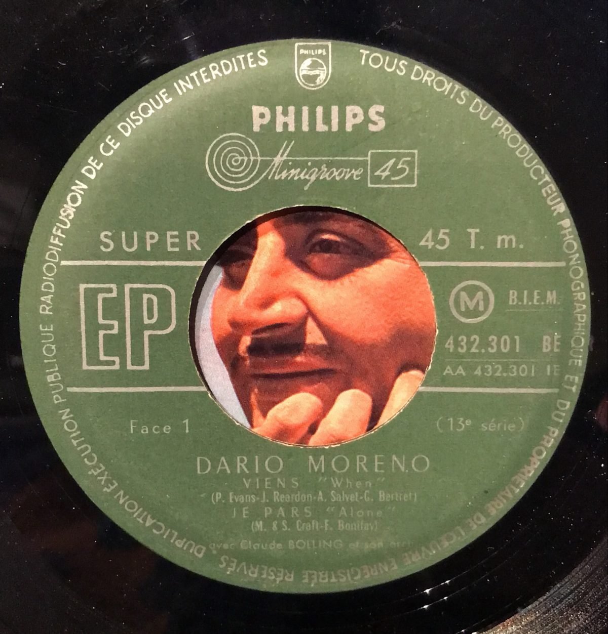 Dario Moreno ‎– Si Tu Vas A Rio 45lik EP - Görsel 3