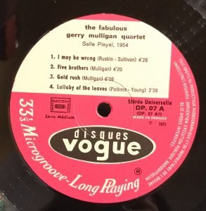 Gerry Mulligan Quartet ‎– The Fabulous Gerry Mulligan Quartet LP Plak - Görsel 4