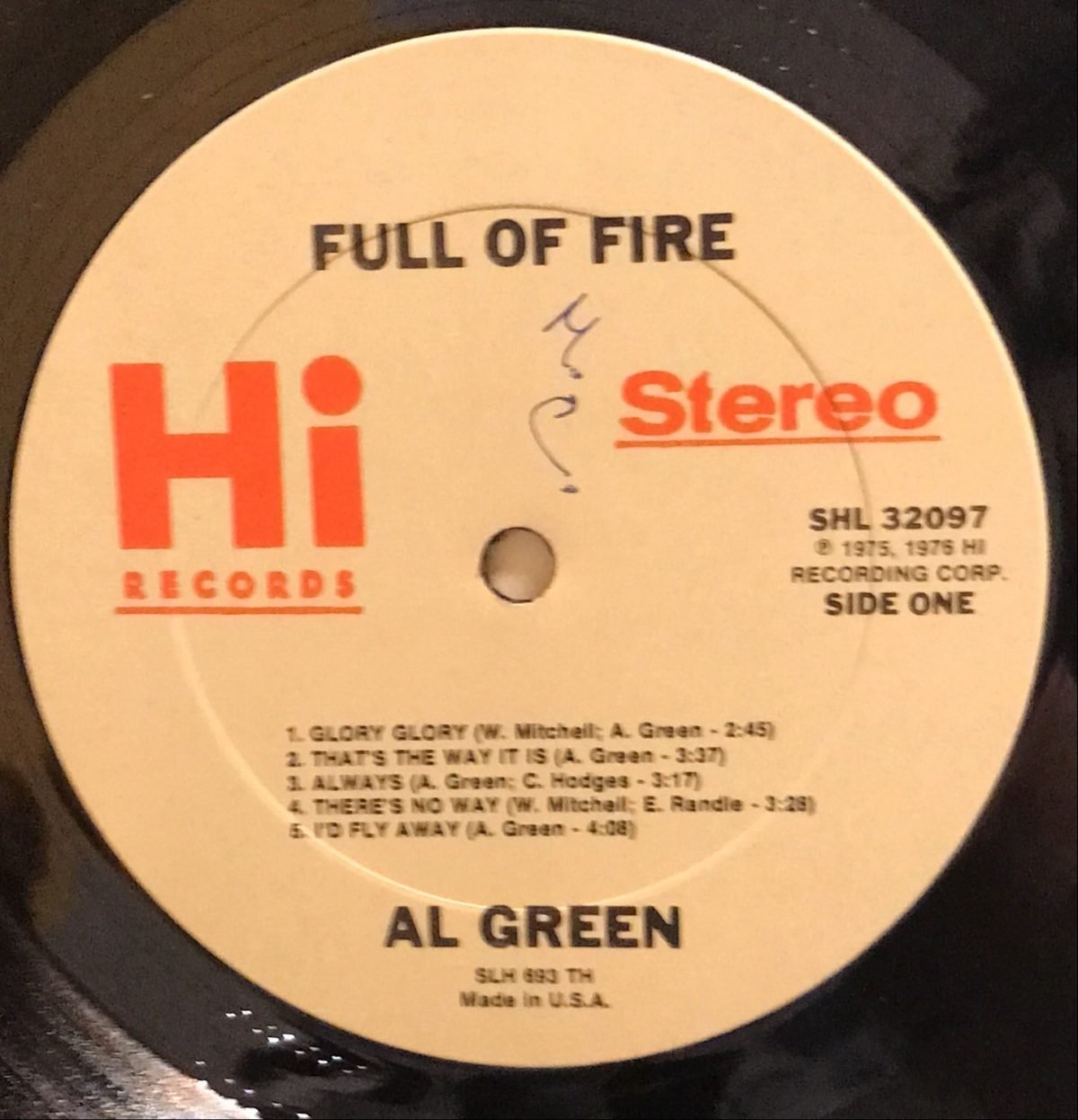 Al Green ‎– Full Of Fire LP Plak - Görsel 3
