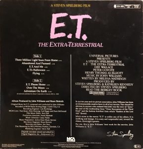 John Williams E.T. Original Soundtrack LP Plak - Görsel 2