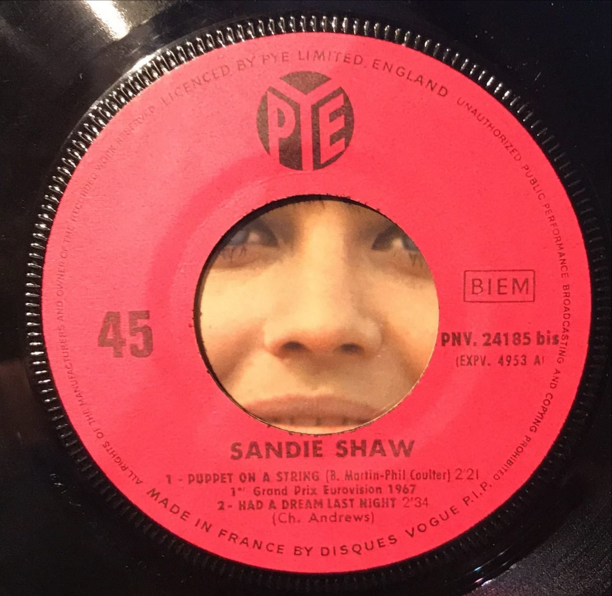 Sandie Shaw ‎– Puppet On A String 45lik EP (Grand Prix De L’Eurovision 1967) - Görsel 3