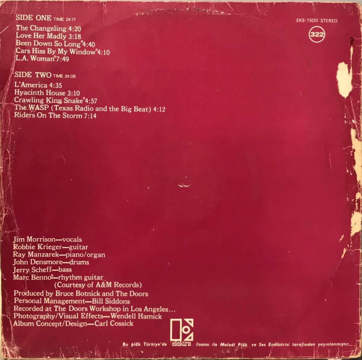 Doors ‎– L.A. Woman LP Plak - Görsel 2