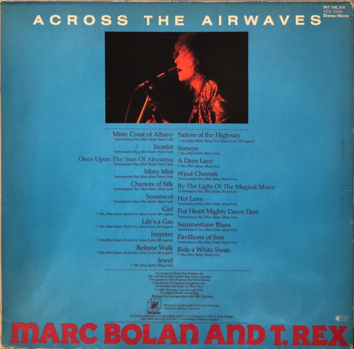 Marc Bolan And T. Rex ‎– Across The Airwaves LP Plak - Görsel 2