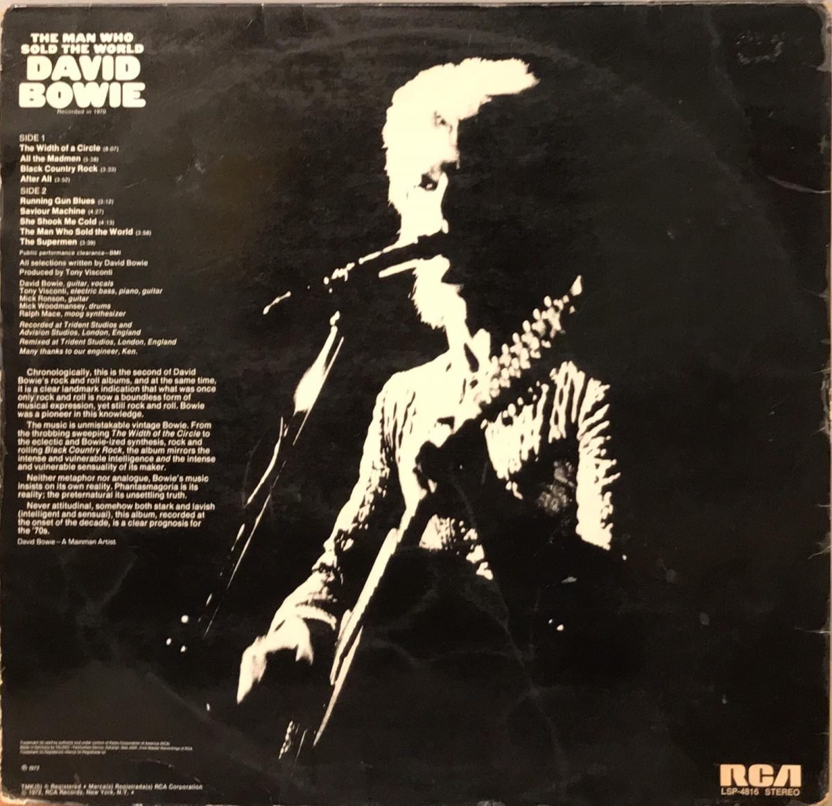 David Bowie ‎– The Man Who Sold The World LP Plak - Görsel 2