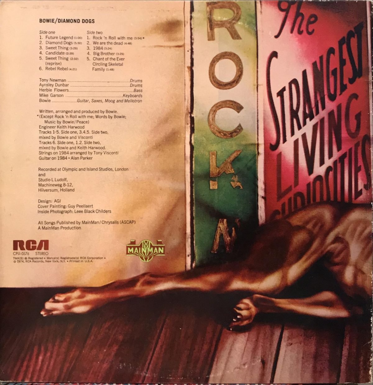 David Bowie ‎– Diamond Dogs LP Plak - Görsel 2