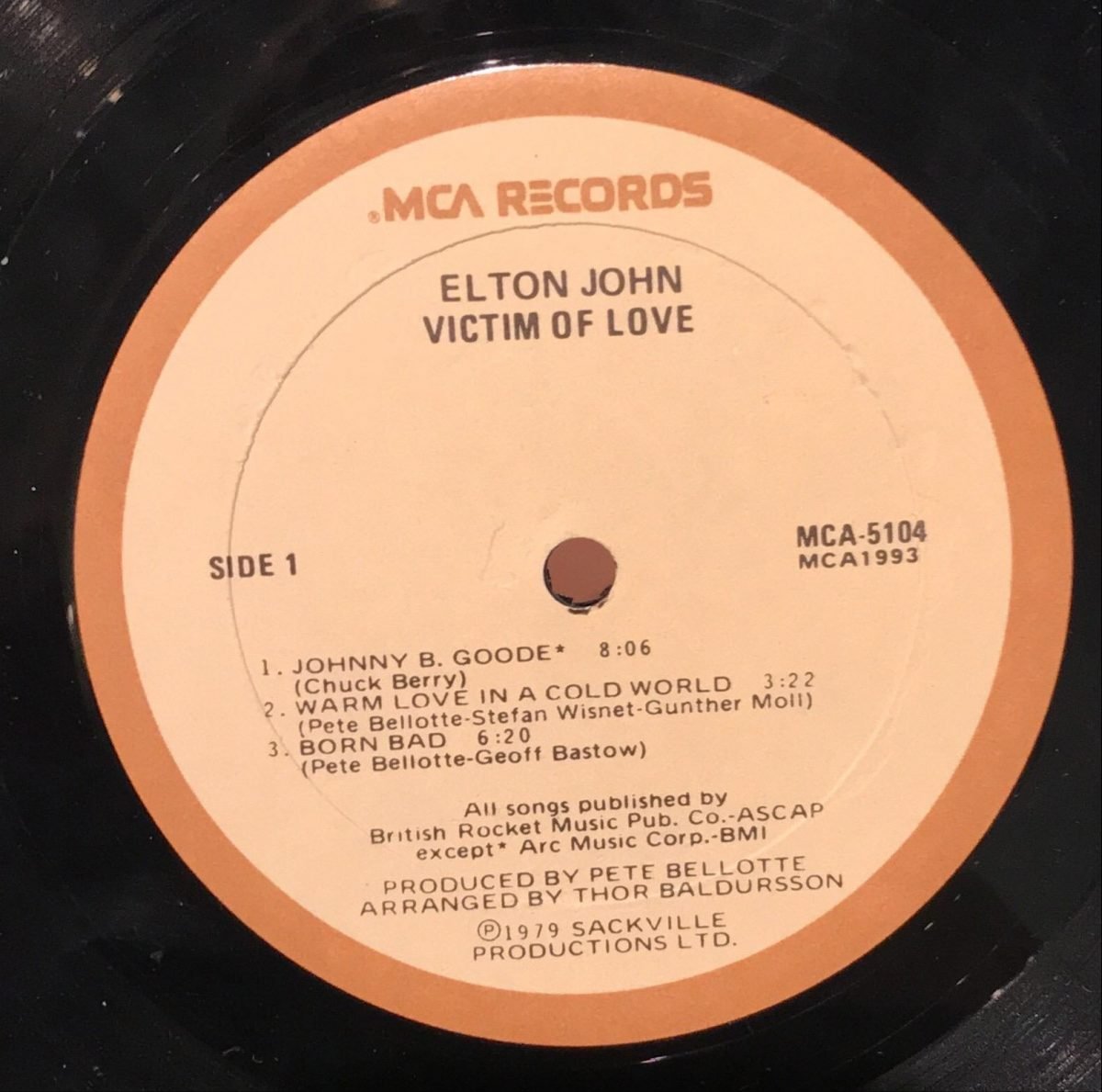 Elton John ‎– Victim Of Love LP Plak - Görsel 3