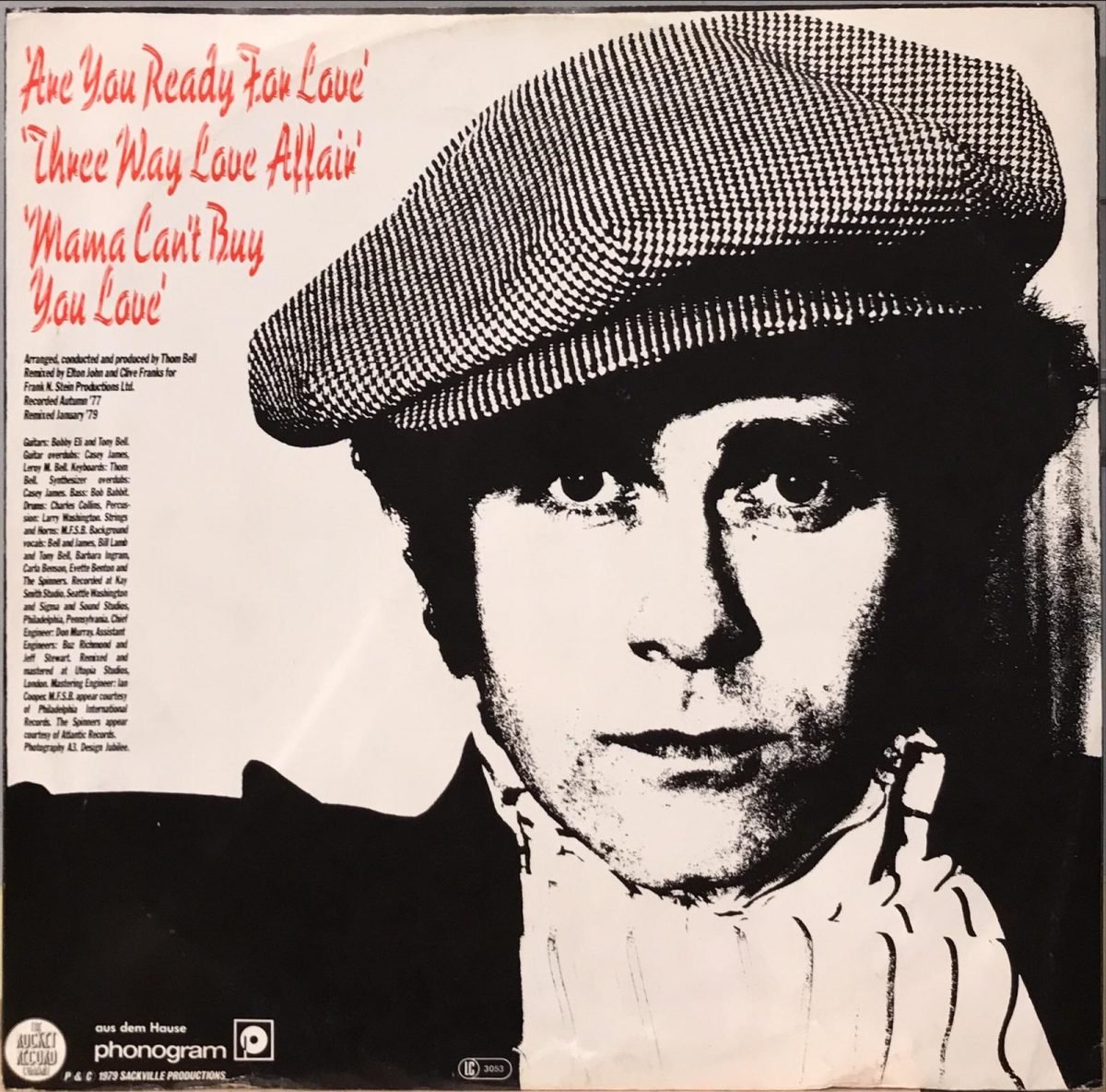 Elton John ‎– The Thom Bell Sessions '77 - 12'' Maxi Single Plak - Görsel 2
