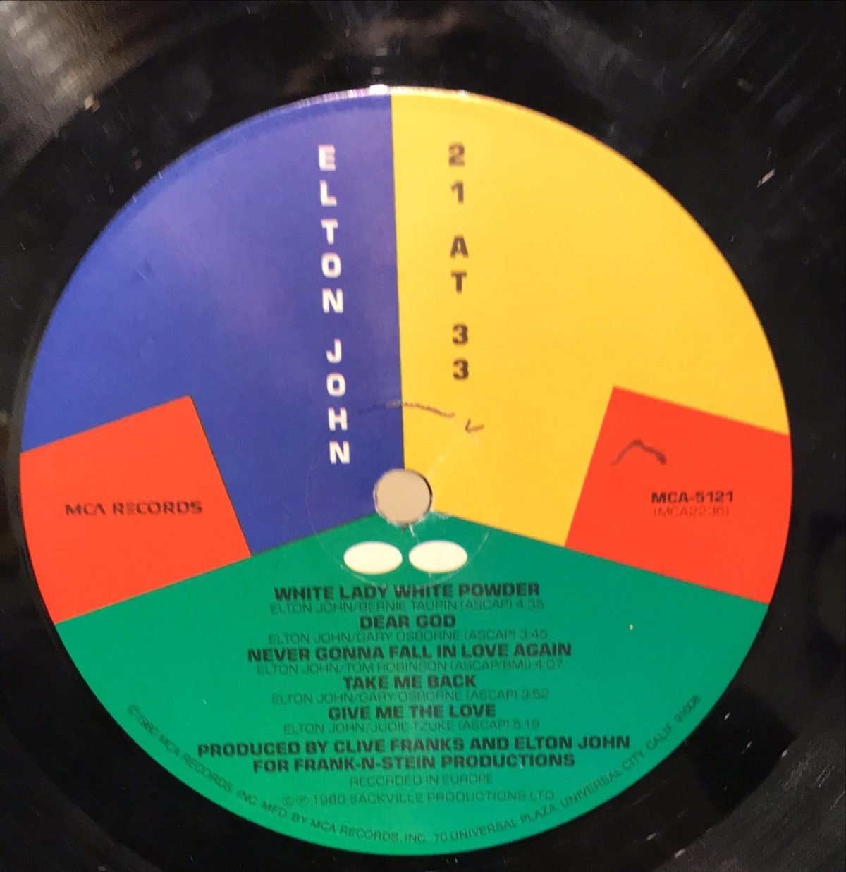 Elton John ‎– 21 At 33 LP Plak - Görsel 2