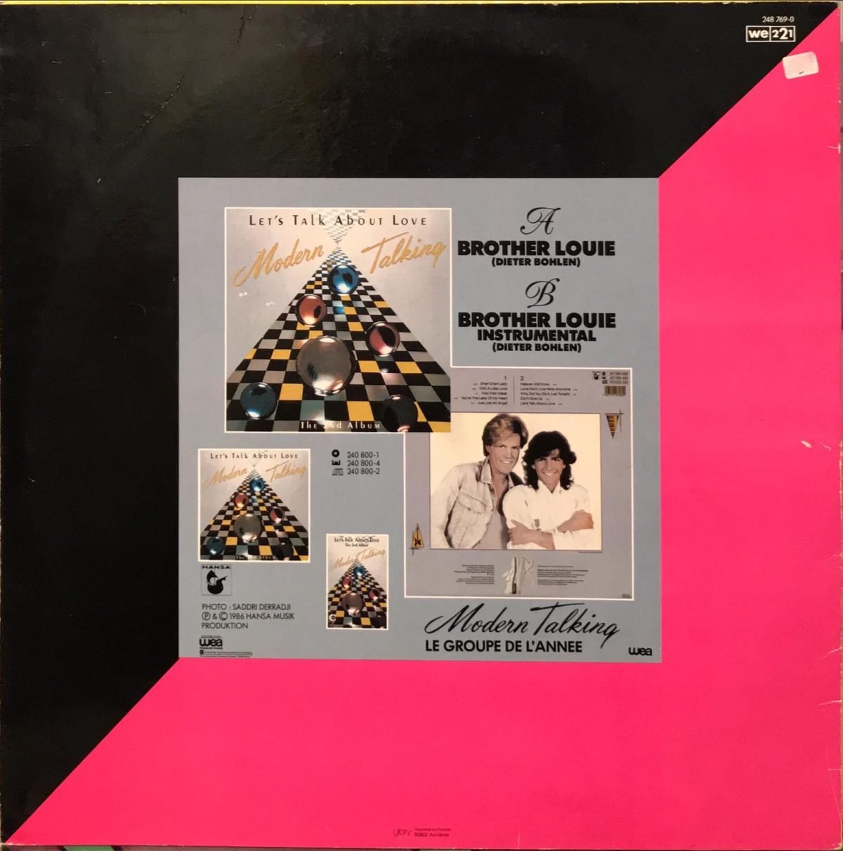 Modern Talking ‎– Brother Louie Maxi Single Plak - Görsel 3