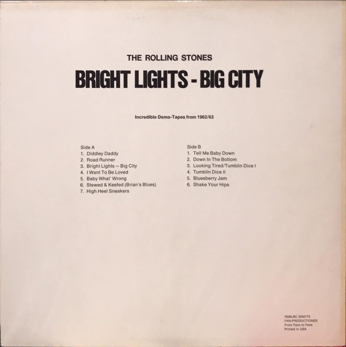 The Rolling Stones ‎– Bright Lights - Big City LP Plak - Görsel 3