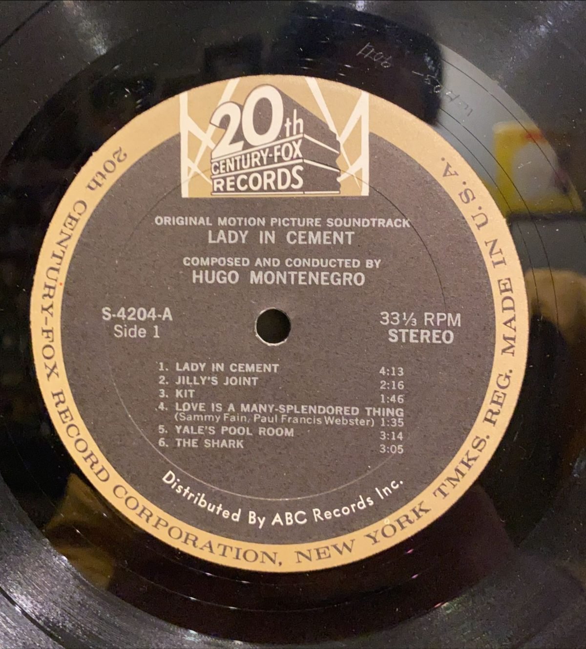 Hugo Montenegro ‎– Lady In Cement (Original Motion Picture Soundtrack Album) LP Plak - Görsel 2