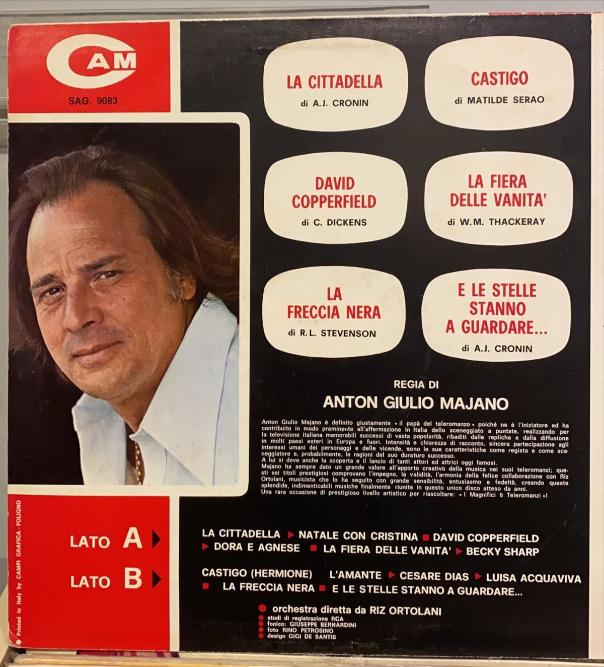 Riz Ortolani ‎– Magnifici 6 Teleromanzi LP Plak - Görsel 3