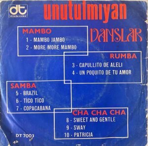 Unutulmıyan Danslar 45'lik Plak