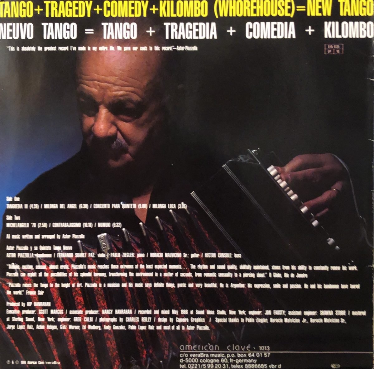Astor Piazzolla Y Su Quinteto Tango Nuevo ‎– Tango: Zero Hour / Nuevo Tango: Hora Zero LP Plak - Görsel 2