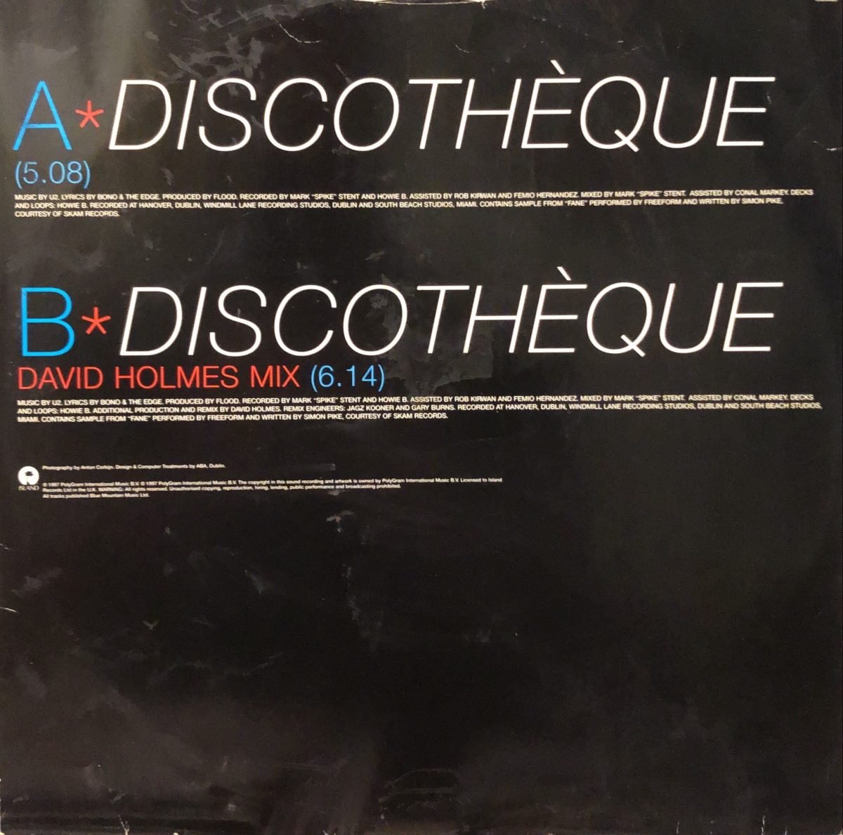 U2 ‎– Discothèque 12'' Maxi Single Plak - Görsel 2