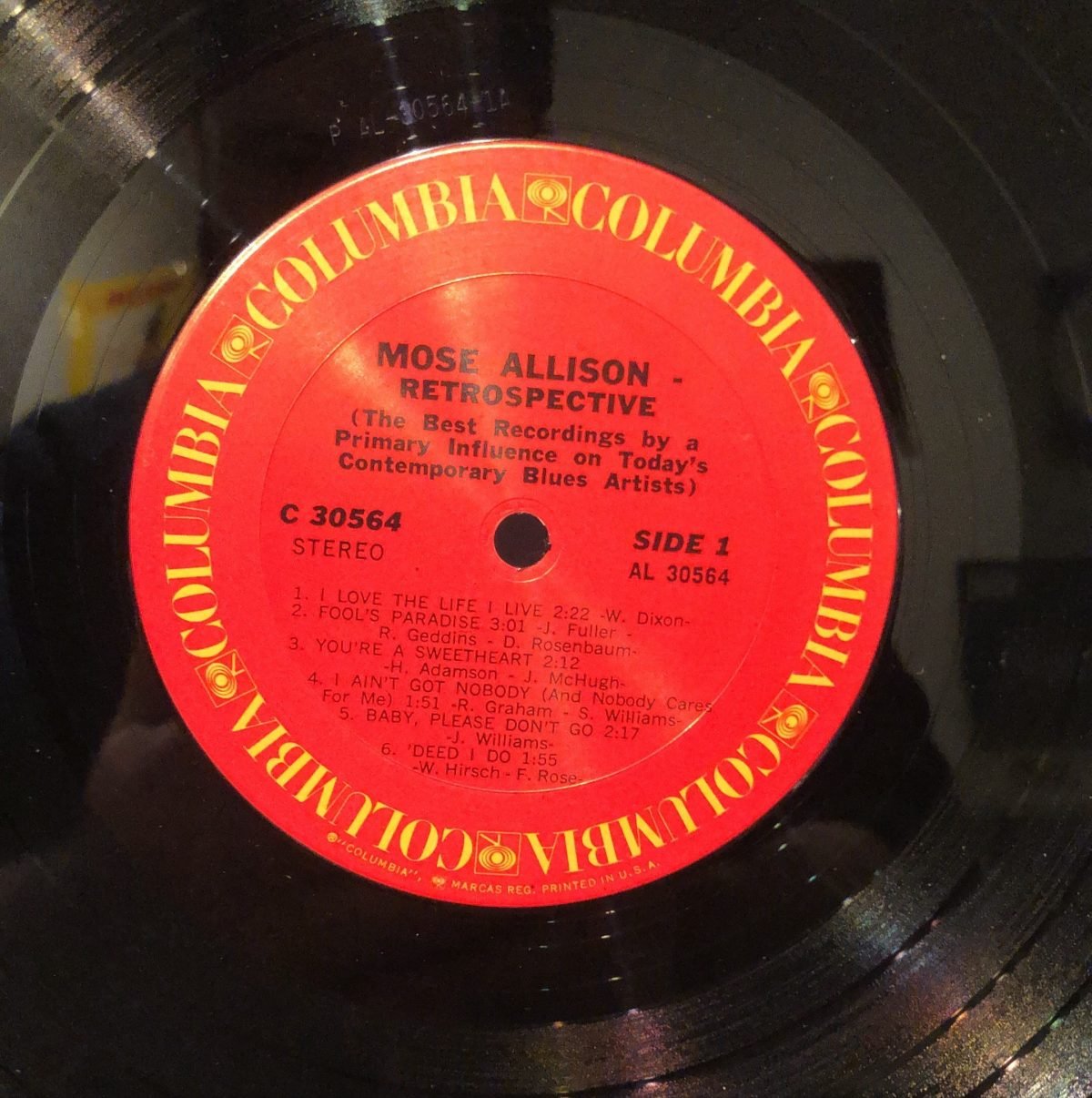 Mose Allison ‎– Retrospective LP Plak - Görsel 3
