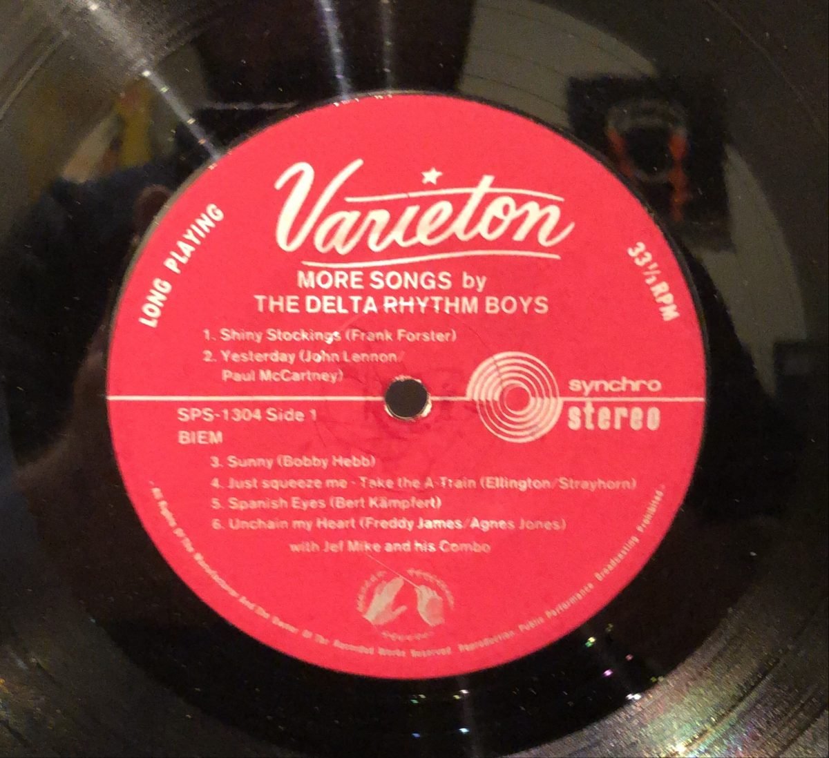 The Delta Rhythm Boys With Jef Mike And His Combo ‎– More Songs By The Delta Rhythm Boys LP Plak - Görsel 3