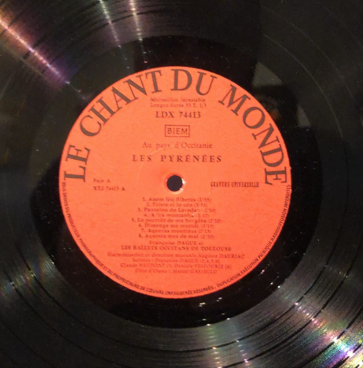Françoise Dague & Les Ballets Occitans De Toulouse ‎– Les Pyrénées, Au Pays D'Occitanie LP Plak - Görsel 3