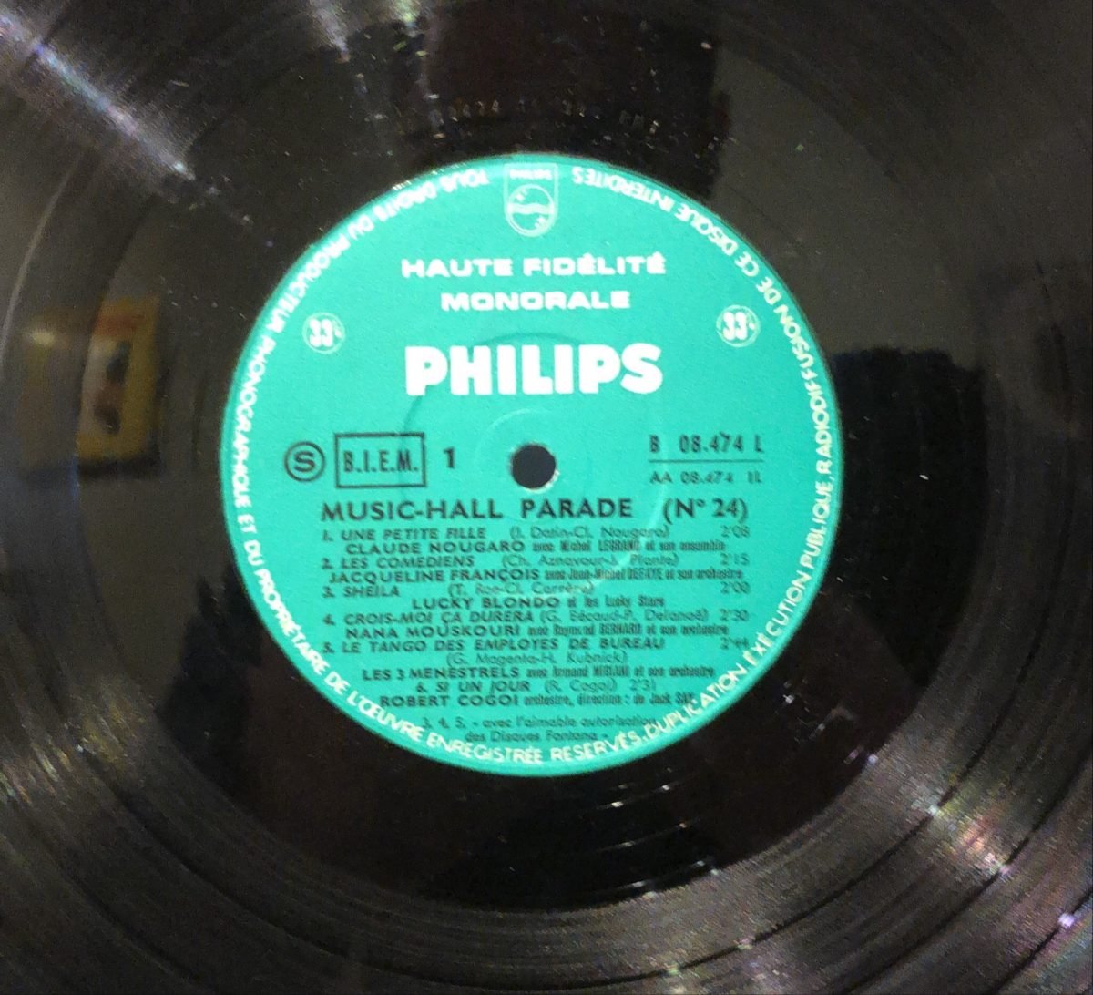 Various ‎– Music-Hall Parade N° 24 LP Plak - Görsel 3
