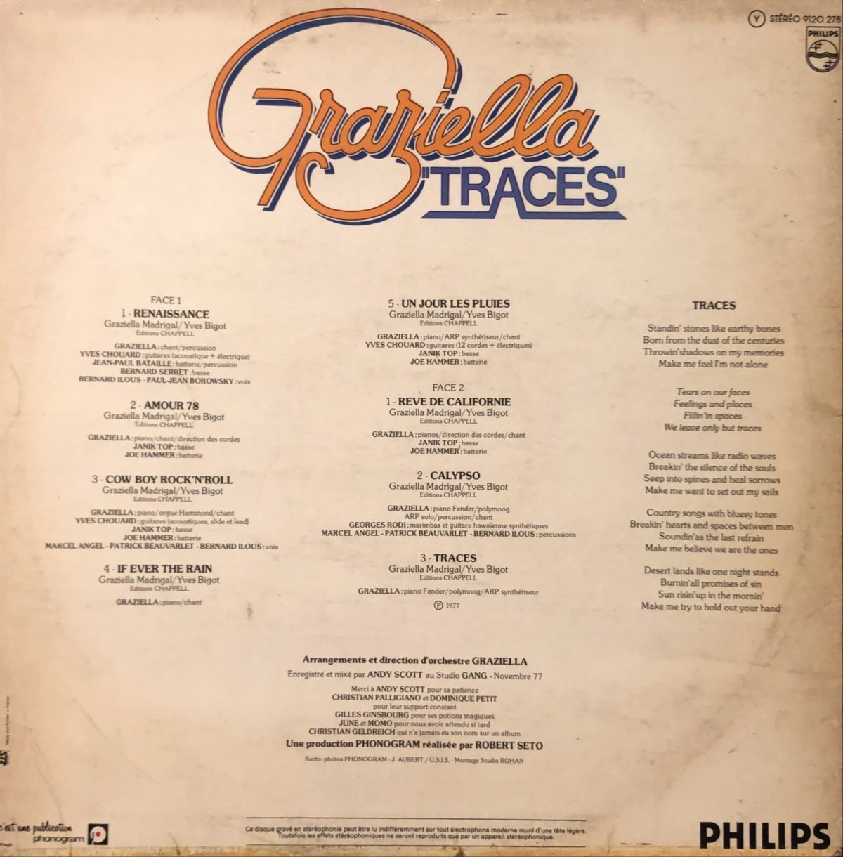Graziella ‎– Traces LP Plak - Görsel 2