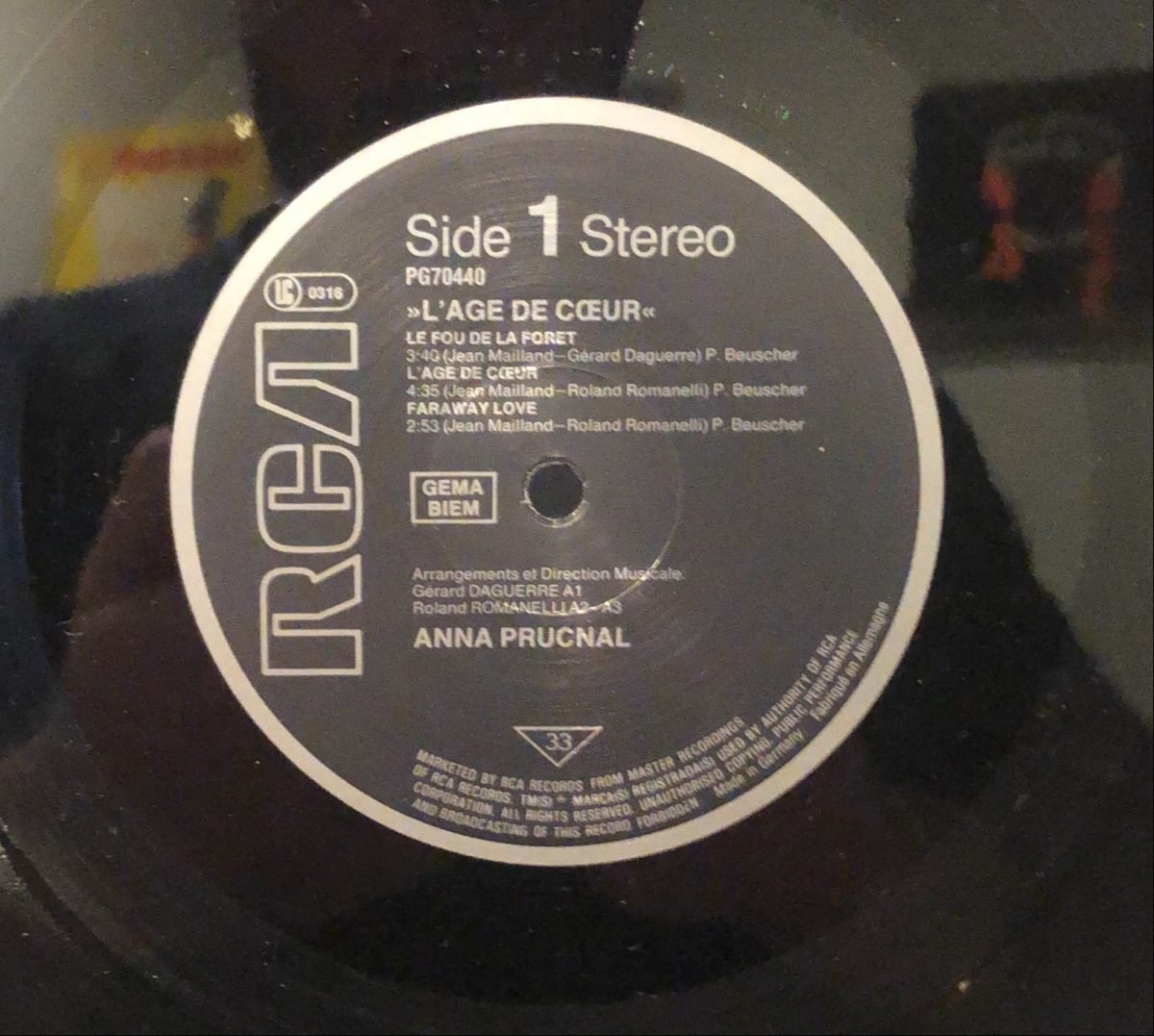 Anna Prucnal ‎– L'áge De Coeur LP Plak - Görsel 3