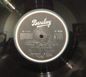 Jacques Brel ‎– Jacques Brel LP Plak - Görsel 3
