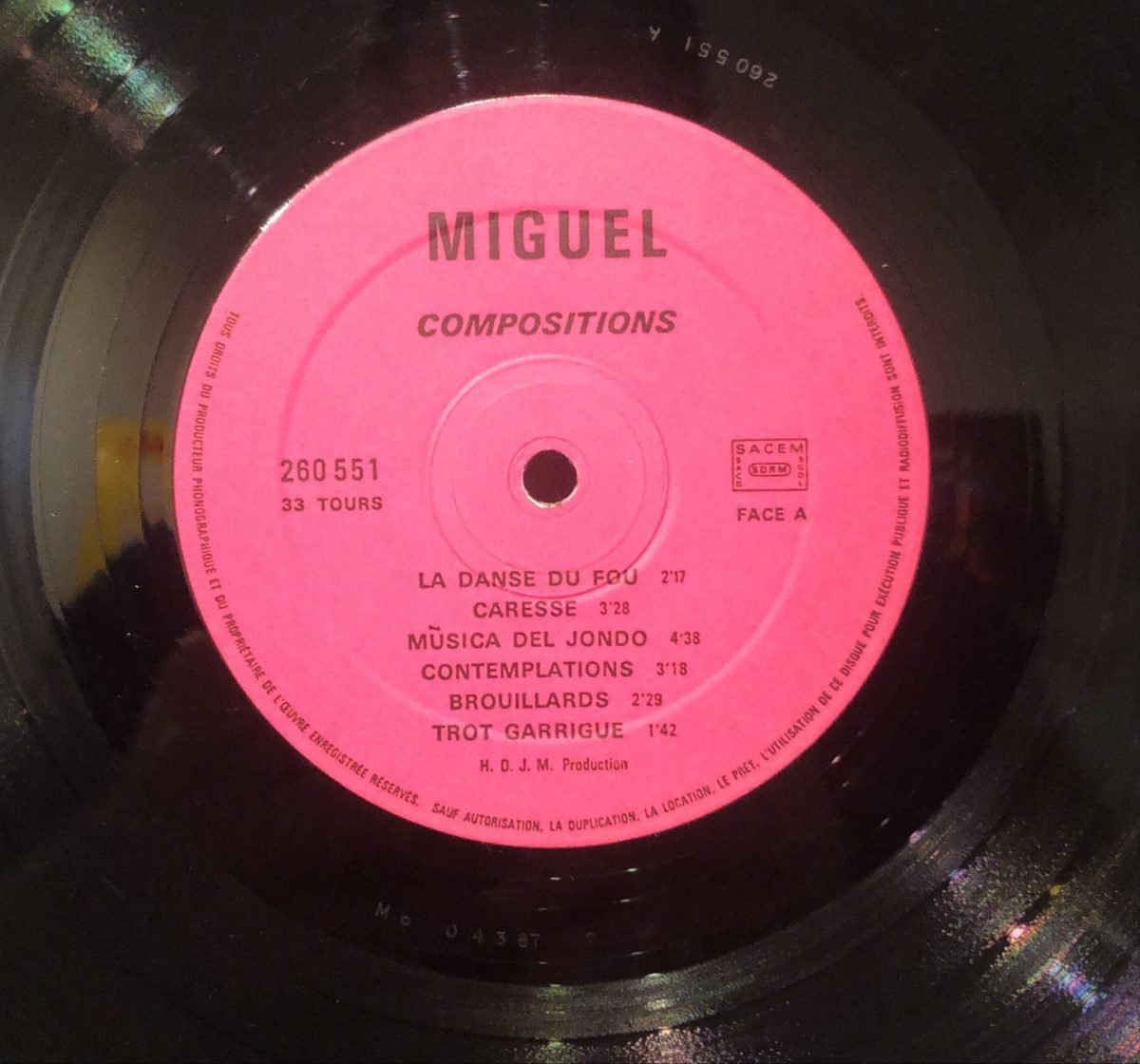 Miguel ‎– La Danse Du Fou LP Plak - Görsel 3