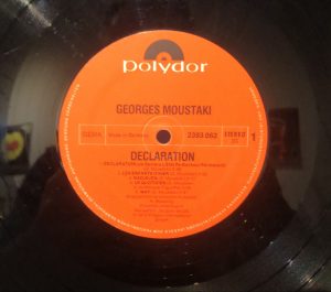 Georges Moustaki ‎– Déclaration LP Plak (Yunanca) - Görsel 3