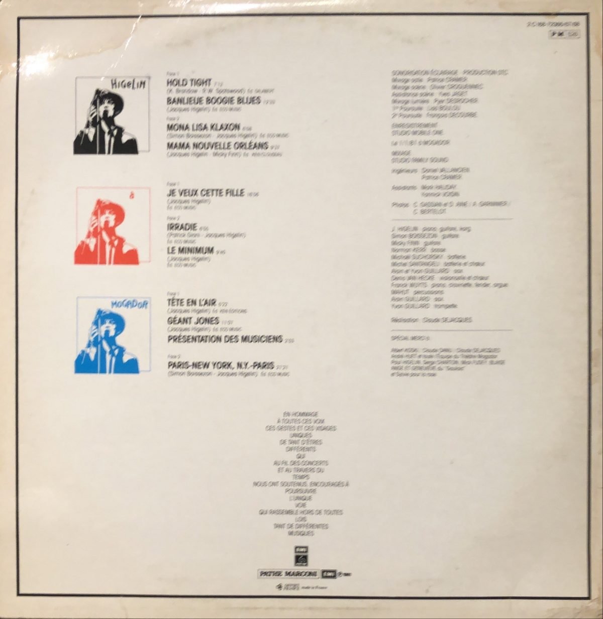 Higelin ‎– Higelin A Mogador 3LP Plak - Görsel 2