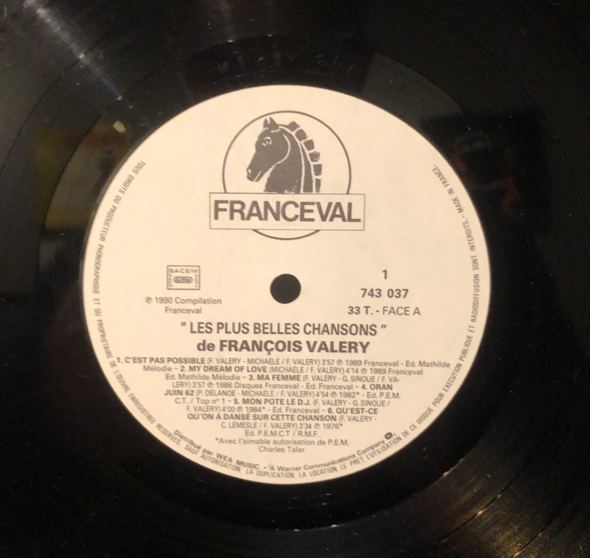François Valéry ‎– Les Plus Belles Chansons De François Valery LP Plak - Görsel 3