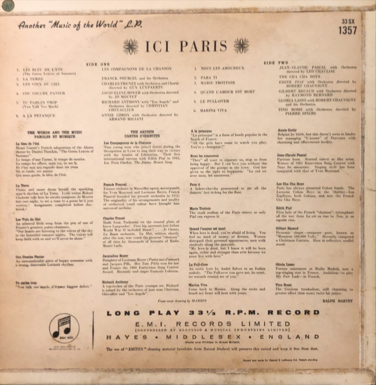 Ici Paris LP Plak - Görsel 2