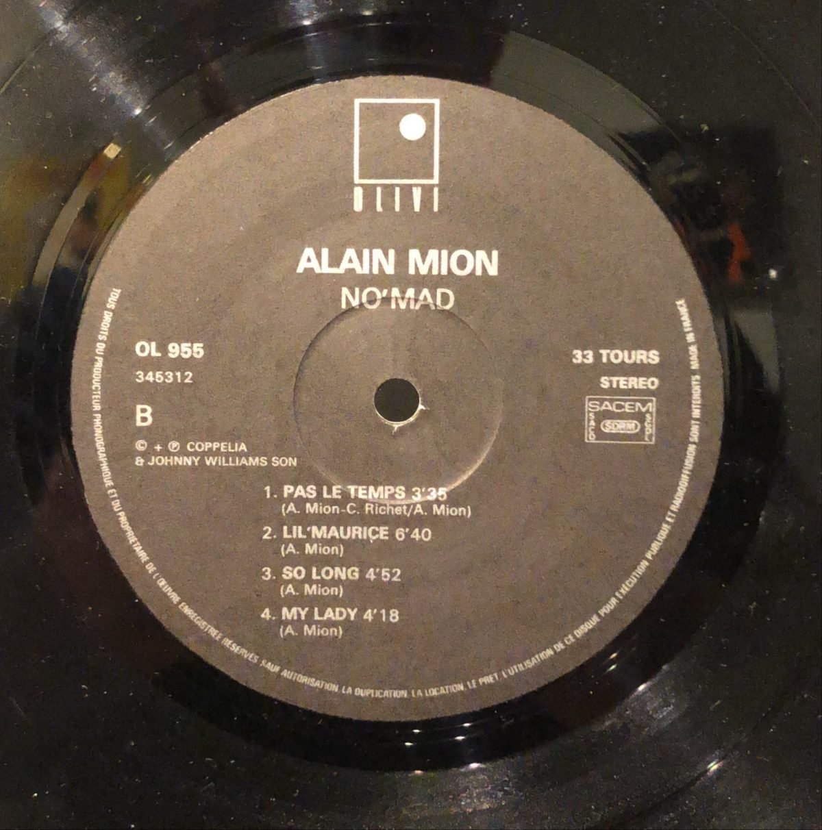 Alain Mion ‎– No Mad LP Plak - Görsel 3