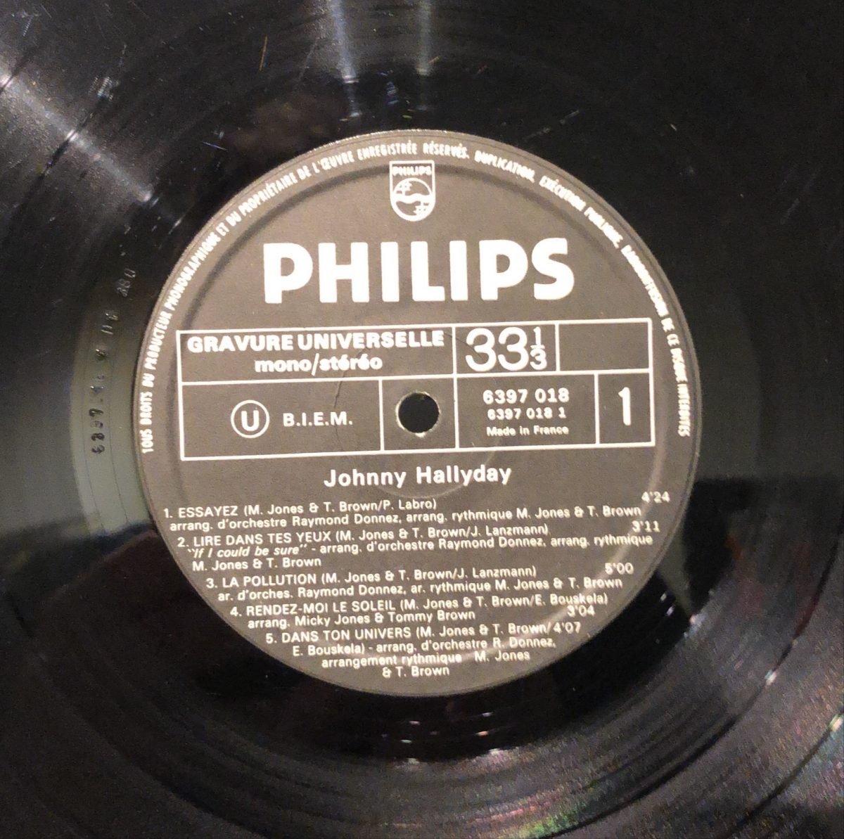 Johnny Hallyday ‎– Vie LP Plak - Görsel 3