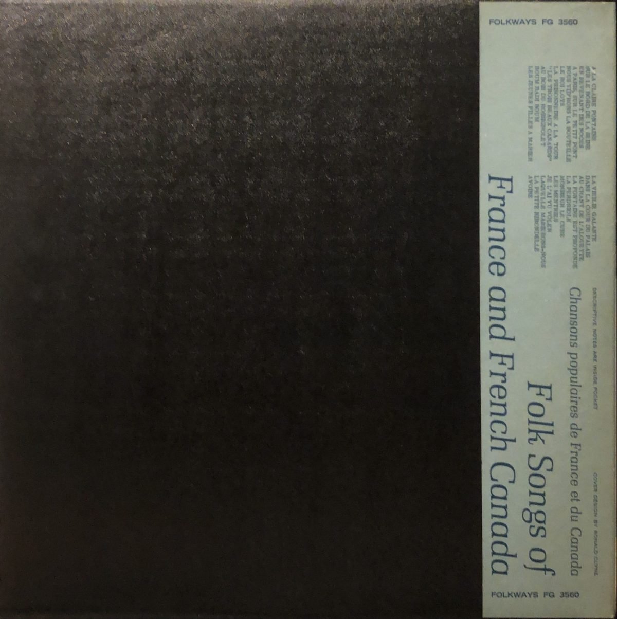 Jacques Labrecque ‎– Folk Songs Of France And French Canada LP Plak - Görsel 2