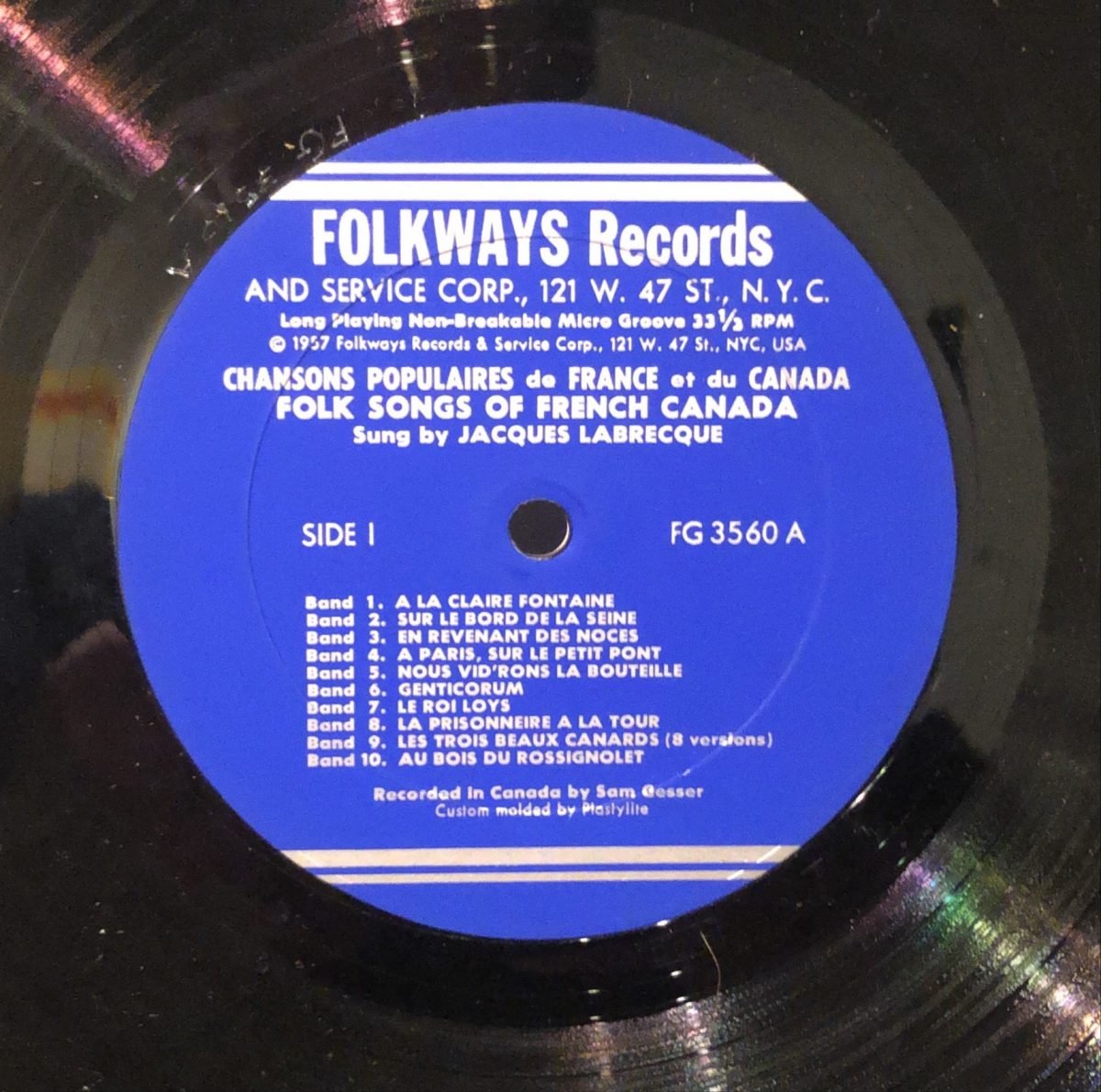Jacques Labrecque ‎– Folk Songs Of France And French Canada LP Plak - Görsel 3