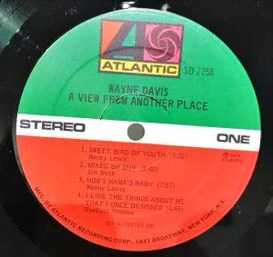 Wayne Davis ‎– A View From Another Place LP Plak - Görsel 2