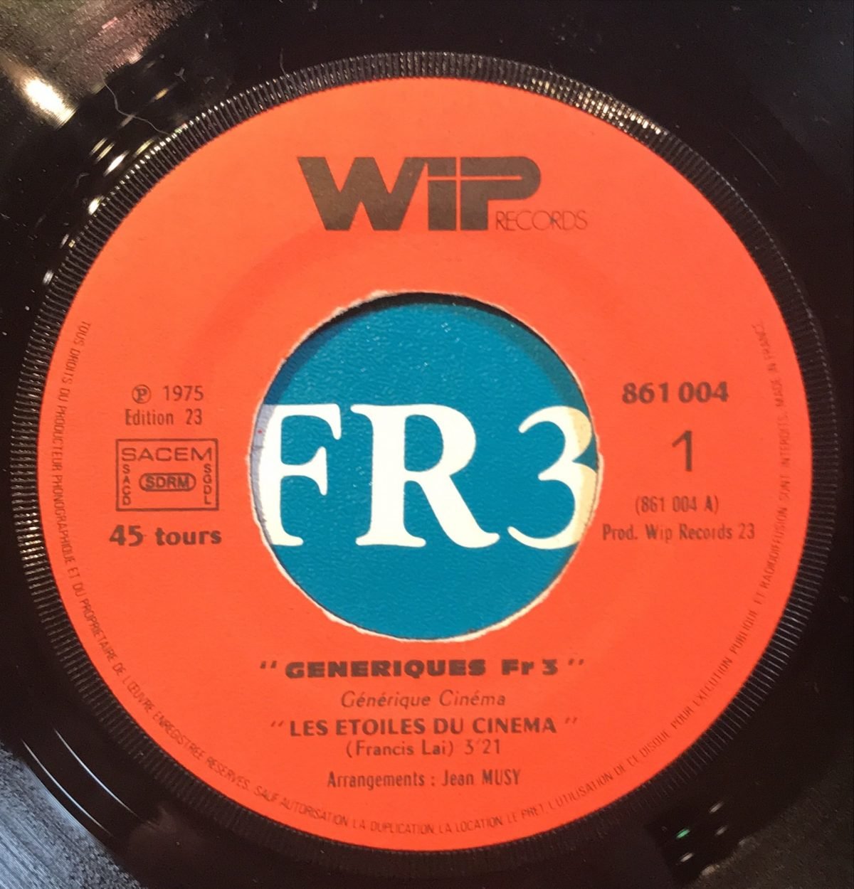 Francis Lai ‎– Indicatifs De FR3 45lik EP - Görsel 3