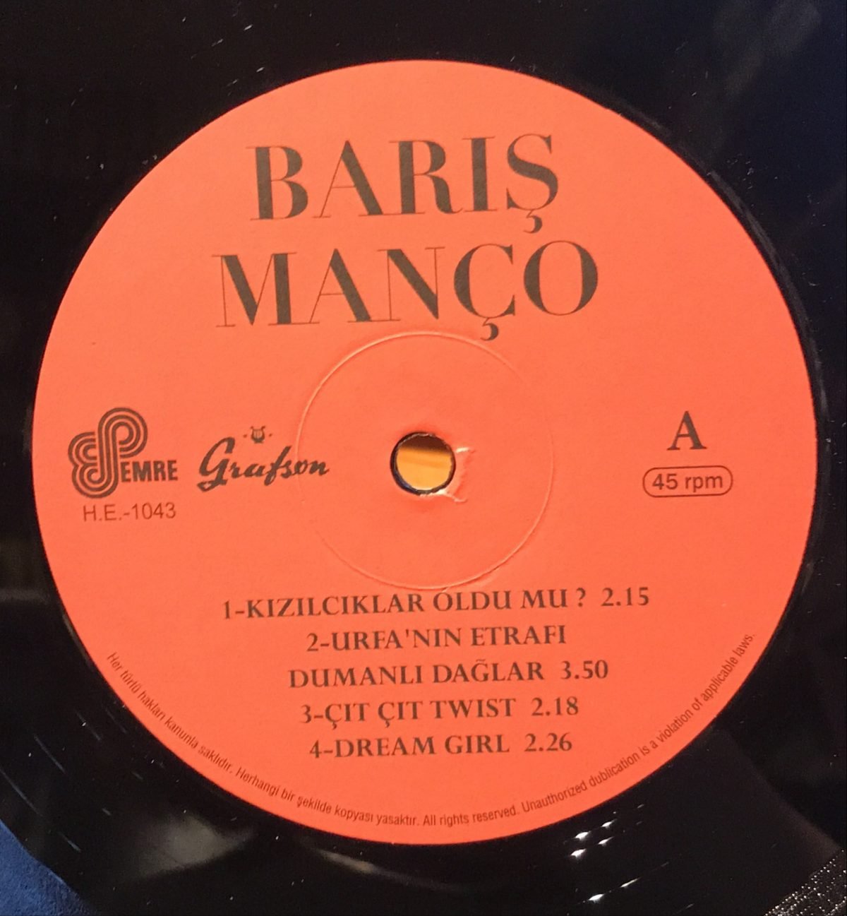 Barış Manço ‎– 1962-1963 LP Plak Afiş Dahil - Görsel 3