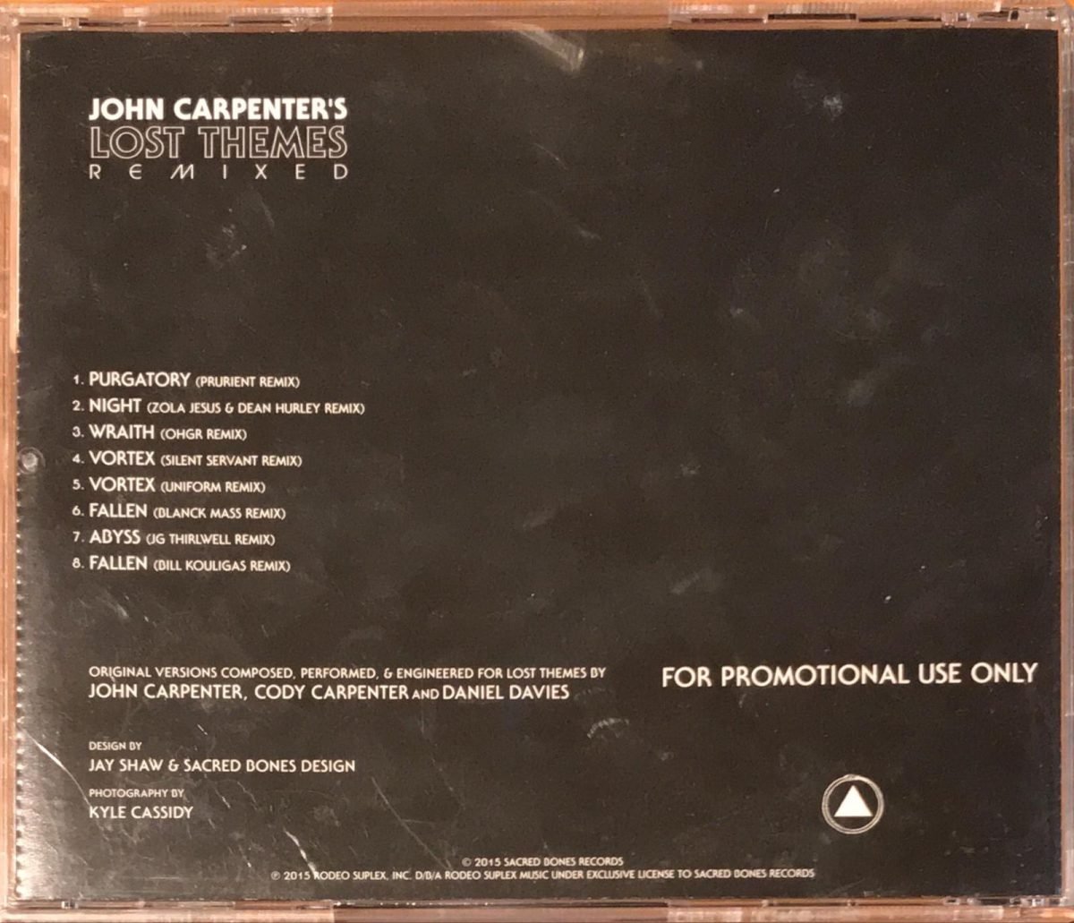 John Carpenter ‎– Lost Themes Remixed CD - Görsel 3