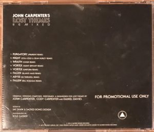 John Carpenter ‎– Lost Themes Remixed CD - Görsel 3
