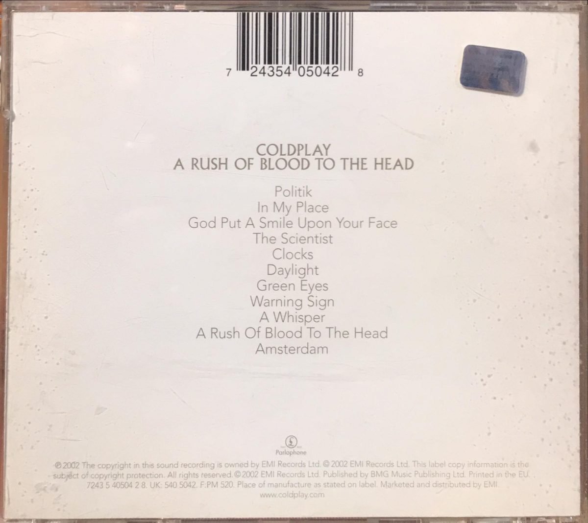 Coldplay ‎– A Rush Of Blood To The Head  CD - Görsel 3