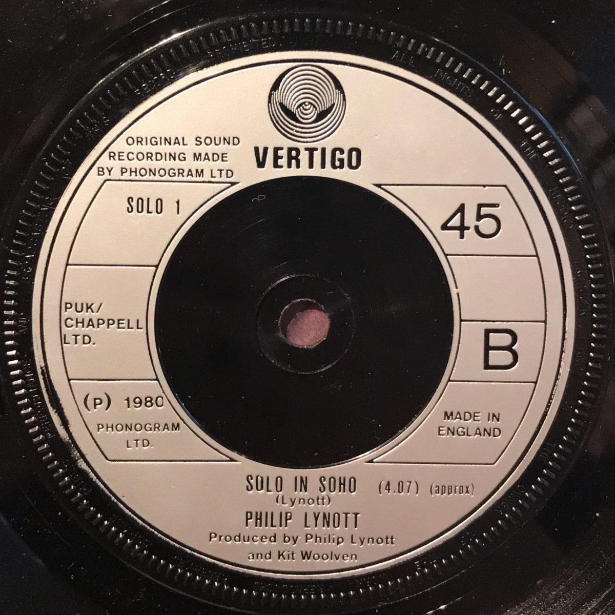 Philip Lynott ‎– Dear Miss Lonely Hearts / Solo In Soho 45lik Plak - Görsel 3